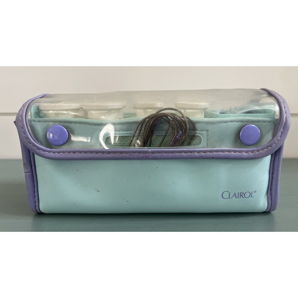 VTG CLAIROL Set To Go 8 Hot‎ Rollers Travel Electric Curlers Case TS-8–WORKS